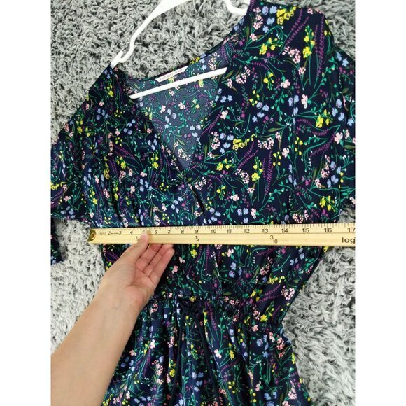 VICTORIA'S SECRET Satin Sleeper Romper SZ XS Flare Sleeve Floral Cinched Waist - Picture 8 of 12